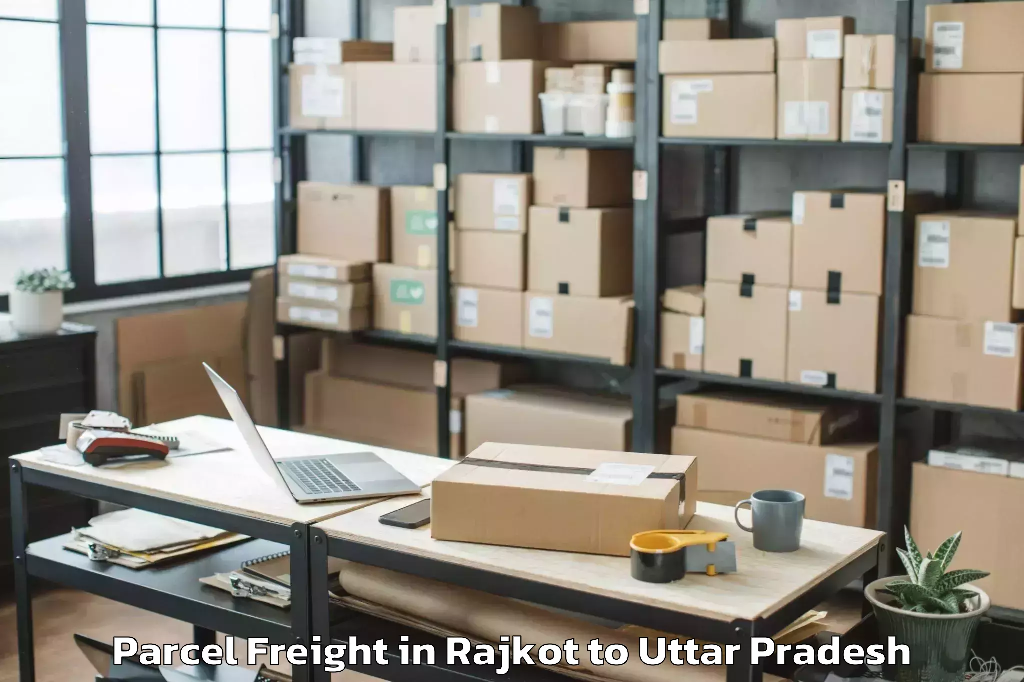 Reliable Rajkot to Patti Pratapgarh Parcel Freight